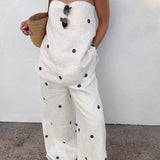 Cotton Polka Dot Tank Two Pieces Set