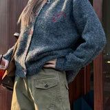 Vintage Loose Fit Round Neck Knit Sweater