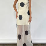 Polka Dot Bodycon Cami Maxi Dress