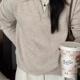 Slouchy Polo Style Sweater