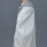 Ripped Lace Patchwork Relaxed Jeans