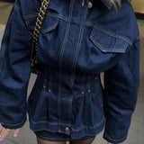 Washed Denim Slim Shirt Jacket