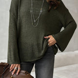 Casual Hollow Knit Pullover Sweater