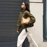 Buckle Belted Bomber Jacket