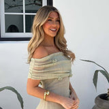 Floral Off-Shoulder Strapless Maxi Party Dress