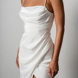Satin Backless Cami Light Party Dress