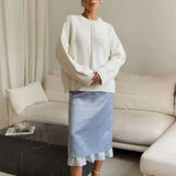 Casual Lace Knit Pullover Sweater
