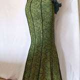 Lace Color Block Low Rise Mermaid Maxi Skirt