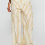 Colorblock Striped Wide-Leg Relaxed Pants