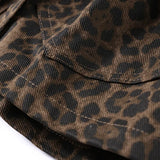 Leopard Lapel Belted Jacket