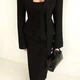 Scarf Collar Commuter Blazer