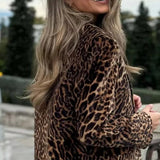 Leopard Velvet Office Blazer