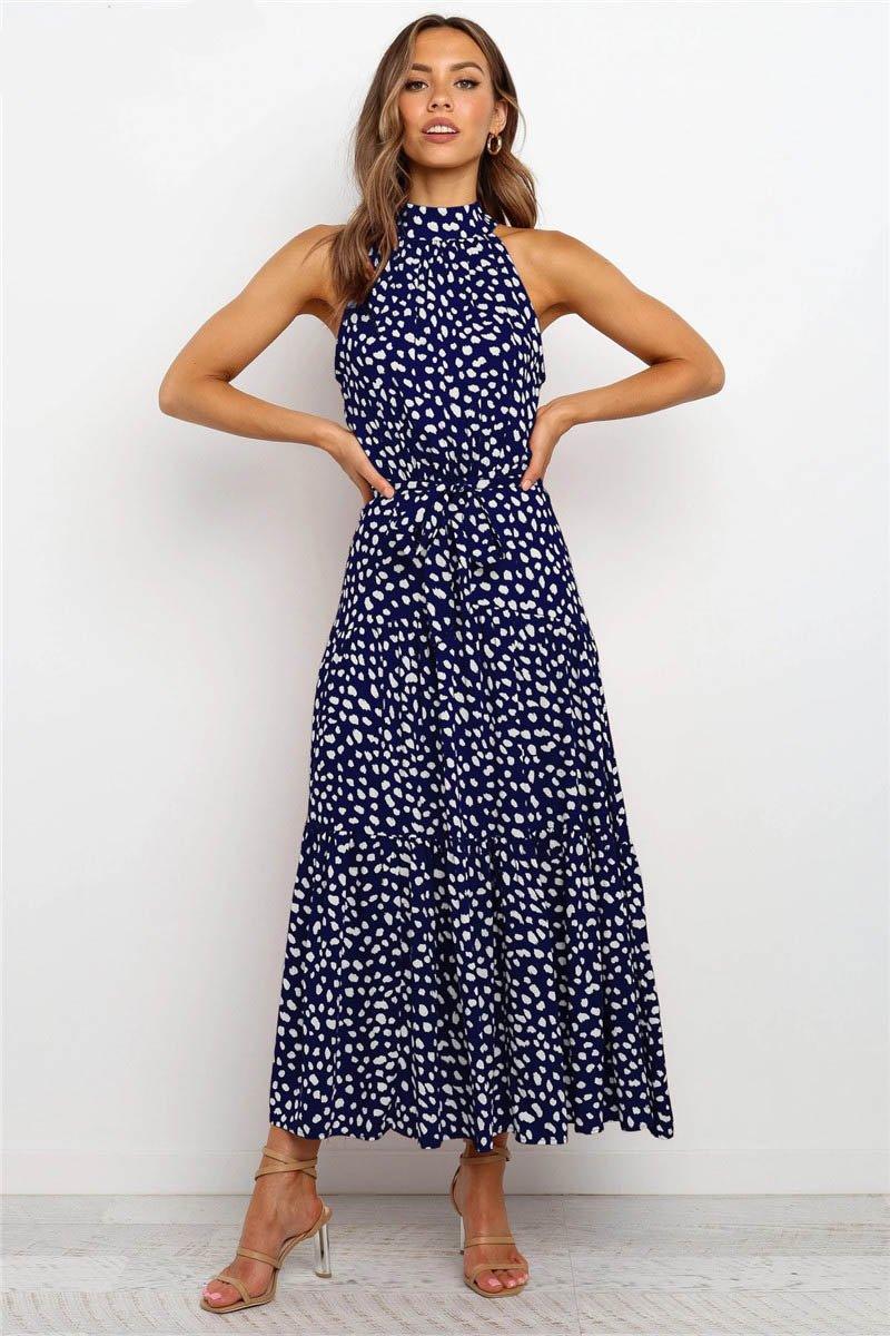 Boho Women Long A-Line Off Shoulder Elegant Sash Maxi Dress Women