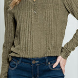 Loose Fit Knit V Neck Sweater