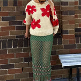Pullover Floral Detail Sweater