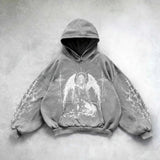 Retro Heart Pullover Streetwear Hoodie