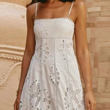 Backless Lace-Up Boho Dress
