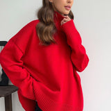Slimming High Neck Knit Sweater