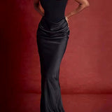 Strapless Backless Ruched Party Dress