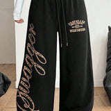 Hip Hop Graphic Print Baggy Casual Pants