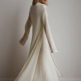 Knit Cardigan Sleeveless Dress Two Piece Set