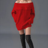 Sexy Off Shoulder Knit Sweater
