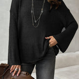 Casual Hollow Knit Pullover Sweater