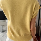 Casual Short Sleeve Knit Sweater