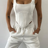 Tank Asymmetrical Hem Three Piece Set