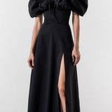 Tie Strap Split Hem Maxi Dress