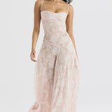 Lace Tie-Strap Romantic Maxi Dress