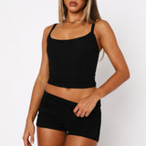 Let's Catch Up Booty Shorts Black