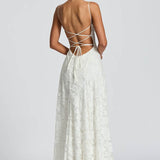 Sexy Backless Chiffon Maxi Dress
