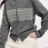 Vintage Jacquard Knit Sweater