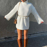 Casual Knit Turtleneck Sweater