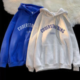 Oversize Letters Loose Hooded Sweatshirt