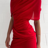 Kiri - Asymmetrical Pleated Mini Dress