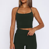 Keep Up High Waisted Shorts 4" Forest