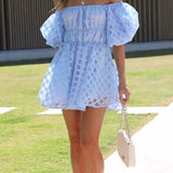 Avaline - Puff Sleeve Mini Dress