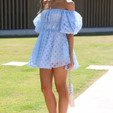 Avaline - Puff Sleeve Mini Dress