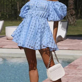 Avaline - Puff Sleeve Mini Dress