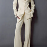 Beige Lace Waist Blazer