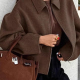 Casual Lapel Zip Jacket