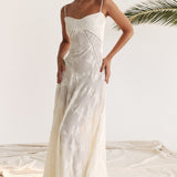 Lace Tie-Strap Romantic Maxi Dress