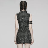 Women's Punk Snake-skin  Gothic Hollowed Out Dress