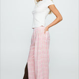Colorblock Striped Wide-Leg Relaxed Pants