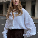 Fashion Solid Loose Casual Commuter Blouse