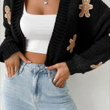 Cute Gingerbread Crop Sweater