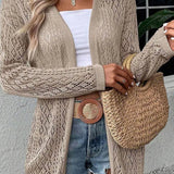 Hollow Knit V-Neck Cardigan