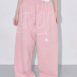 Vintage Hip Hop Graphic Baggy Straight Pants
